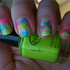 Neon Splatter Mani