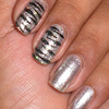 Silver Zebra Nails