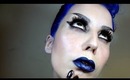 Glamazon Glitter Eyebrows & Sparkly Navy Blue Lips