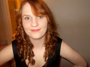 Did my friend's makeup and hair for a party we went to. 
Just used plain store brand hairspray when I curled it. 