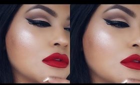 Anastasia Beverly Hills American doll on Tan skin + Nude Classic cut crease Makeup 2016