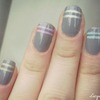 Grey Nails With Stripes ;)
