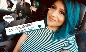 Car Vlog Update +  Teal Blue Hair Color| Zombieecloud