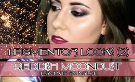 ✿ 1 PIGMENTO/3 LOOKS: Reddish Moondust || (2) Pigmento AMC "86" (INGLOT) ✿