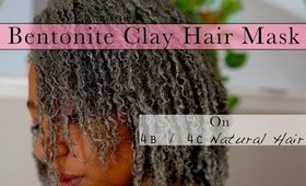 Bentonite Clay Hair Mask On 4b 4c Hair