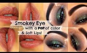 Smokey Eye w/ a Pop of Color & Soft Lips!