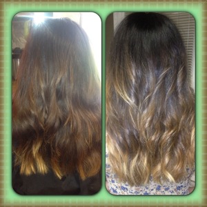 Subtle ombré. Before is on left, after is on right.