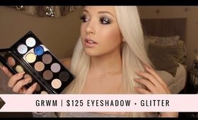 GRWM | Trying NEW MAKEUP | Smokey Glitter Eyes