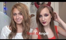 Devil and Angel Makeup + DIY Horns and Halo!