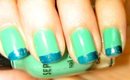 Nail Tutorial: Glitter Teal French Manicure
