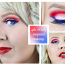 4th of July inspired makeup 