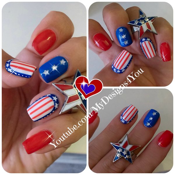 4th of July Nail Art | Independence Day Nails | Liudmila Z.'s ...