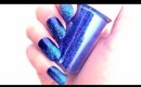 'Blue Moon' Ombré Style Glitter Nails