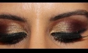 Cranberry GOLD Arabic Eyeshadow Tutorial