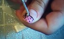 Manichiura french roz si fundita argintie tutorial (Cute pink french nails with bow)