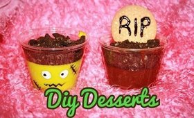 DIY : Frankenstein and tombstone Dessert / Golosina de Tumba y Frankenstein