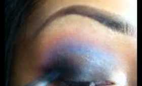 Purple aaaand Blue Fall smoked out Eye makeup tutorial :)