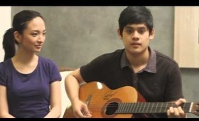 Iya Consengco with Star Records' Acoustic Prince, Wynn Andrada