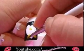 Nail Tutorial: under 5 minutes cute Penguin
