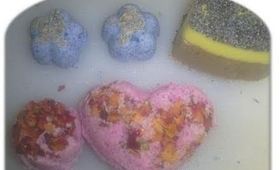 ❤❤ Homemade Valentines Hearts and Flowers - Soaps & Bath Bomb Fizzies! ❤❤