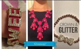 GIVEAWAY! ❤ Necklaces & Arm Candy from CrownandGlitter.com