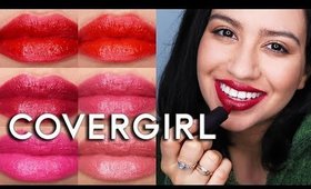 CoverGirl LIPSTICK COLLECTION SWATCHES | 💄 the only 6 I have left after declutter
