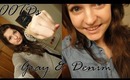 2 OOTDs ♡ Black  & Grey ♡ Denim & Studs