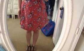 OOTD #1 floral dress with edgy sandals :)