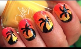 Tropical Sunset Nails