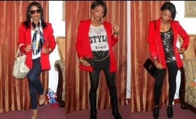 SASSY SATURDAYS: Fall Fashion- 3 ways to wear a RED blazer
