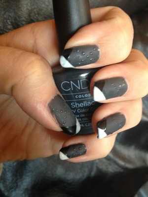 Shellac with Matt asphalt with Blackpool with cream puff tips 