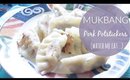 Pork Potstickers!! |MUKBANG| WATCH ME EAT!| Carlissa Fashona