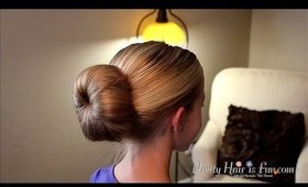 Easy Hair Bun using a Bun Platform or Styler