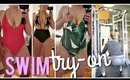 Trying on Swimsuits + Cable Machine Glute Workout!