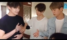 Vlive Eng Sub Jungkook plus vocal line 😂 | Check Out Those Muscles