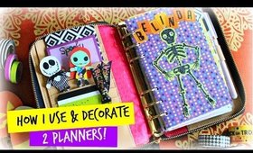 How I Use & Decorate 2 Planners: Halloween Edition| Belinda Selene