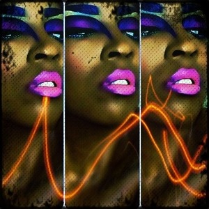 This is a creation of makeup and effects from my iPhone. Came out looking very artsy and I love it.
