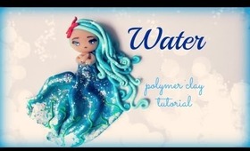 4 Elements - Water - Polymer clay Tutorial ❀ Doll Chibi