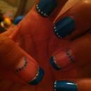 Blue nails with dots :)