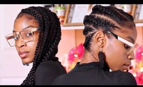 Jumbo Lemonade Braids Tutorial► Large Feed in Braids to the Side