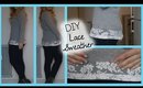DIY Sunday - How To Upcycle An Old Sweather Using Lace