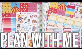 Erin Condren Life Planner Hourly Plan with Me | July Monthly Subscription "Under the Big Top"