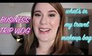 WHAT’S IN MY TRAVEL MAKEUP BAG + BUSINESS TRIP VLOG