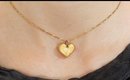 DIY Dainty Heart Charm Necklace