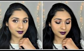 Burgundy Eyes & Dark Lipstick with Modern Renaissance Palette | deepikamakeup