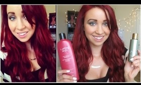 My New RED Hair & Hair Care Routine!