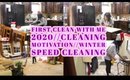 *NEW*FIRST CLEAN WITH ME 2020//CLEANING MOTIVATION//WINTER SPEED CLEANING