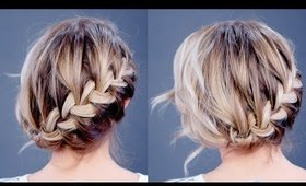 Hairstyle Of The Day: Simple Diagonal French Braid Updo | Milabu