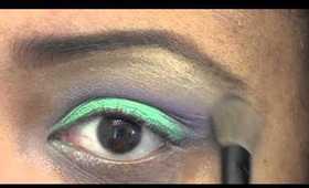 Green and Purple Cut Crease Make-up Tutorial