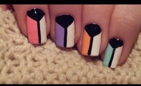 Pastel Colour / Color Block Nail Tutorial